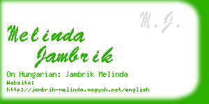 melinda jambrik business card